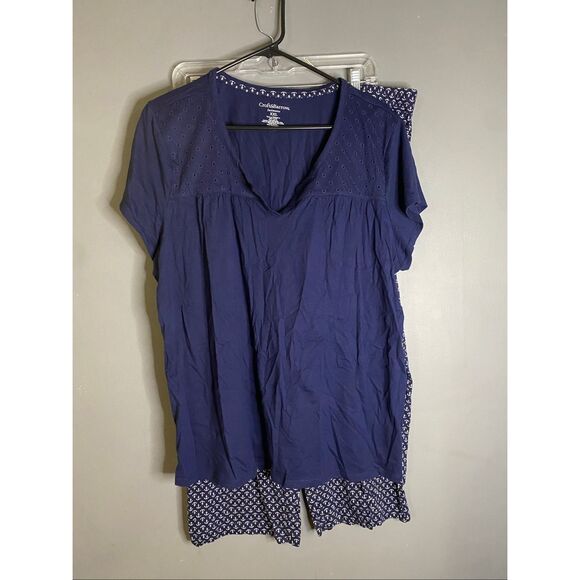 Croft & Barrow Anchor Short Sleeve Pajama Lounge Set Size XXL - Picture 6 of 6